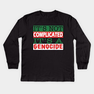 Save Gaza Save Palestine Kids Long Sleeve T-Shirt